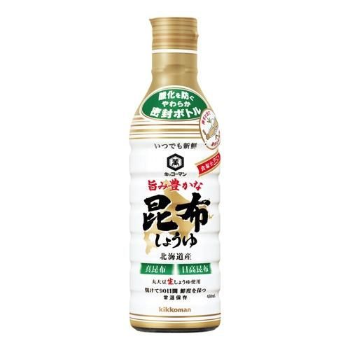 Японский соевый соус Kikkoman Комбу Шою с насыщенным вкусом и ароматом ламинарии, 450 мл., Япония